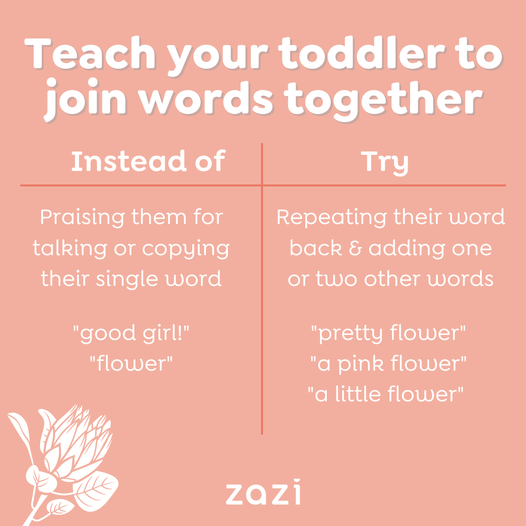 How to teach your toddler to join words together